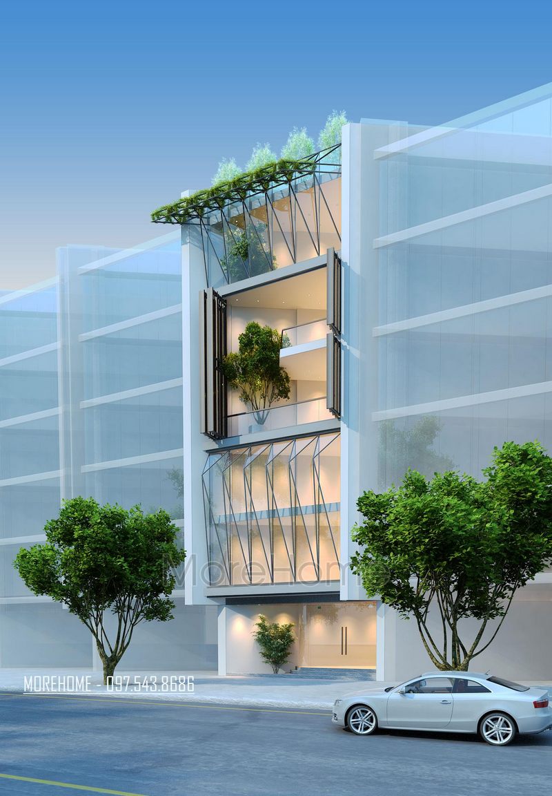 Thiết kế kiến trúc nhà phố Lạc Long Quân